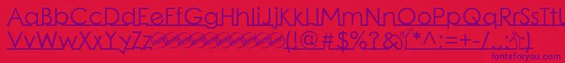 LinearmenteRegular Font – Purple Fonts on Red Background