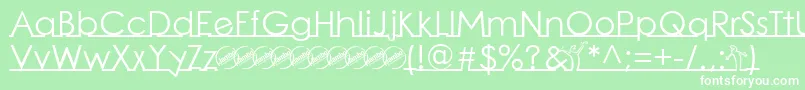 LinearmenteRegular Font – White Fonts on Green Background