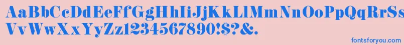 K22Didoni Font – Blue Fonts on Pink Background