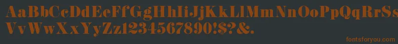 Шрифт K22Didoni – коричневые шрифты на чёрном фоне