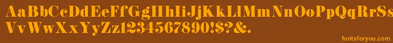 K22Didoni Font – Orange Fonts on Brown Background