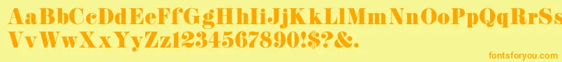 K22Didoni Font – Orange Fonts on Yellow Background