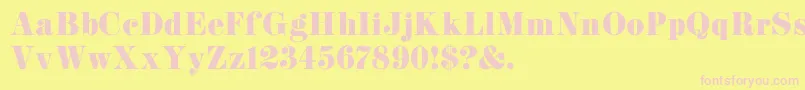 K22Didoni Font – Pink Fonts on Yellow Background