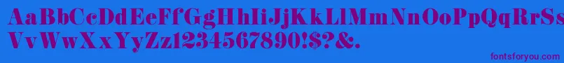 K22Didoni Font – Purple Fonts on Blue Background