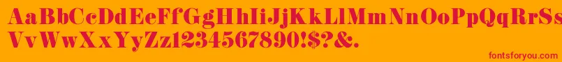 K22Didoni Font – Red Fonts on Orange Background