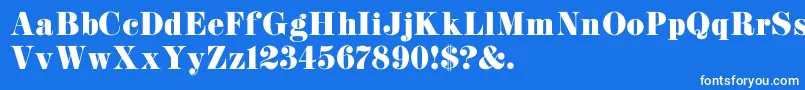 フォントK22Didoni – 青い背景に白い文字