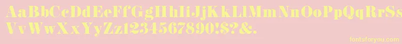 K22Didoni Font – Yellow Fonts on Pink Background