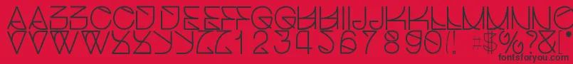 Helveticastruggleregular Font – Black Fonts on Red Background