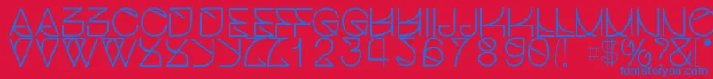 フォントHelveticastruggleregular – 赤い背景に青い文字