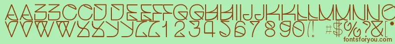 Helveticastruggleregular Font – Brown Fonts on Green Background
