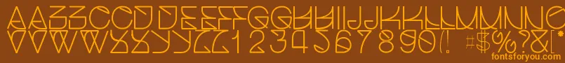 Helveticastruggleregular Font – Orange Fonts on Brown Background