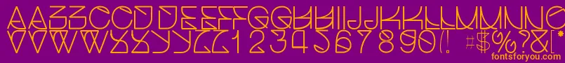 Helveticastruggleregular Font – Orange Fonts on Purple Background