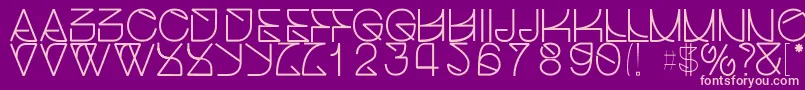 Fonte Helveticastruggleregular – fontes rosa em um fundo violeta