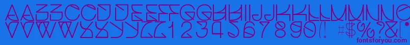 Helveticastruggleregular Font – Purple Fonts on Blue Background