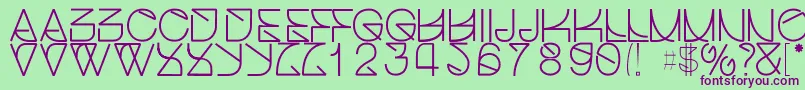 Helveticastruggleregular Font – Purple Fonts on Green Background