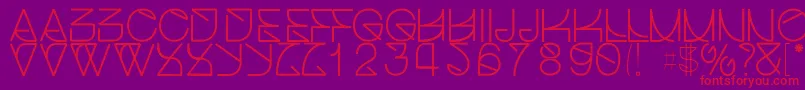 Helveticastruggleregular Font – Red Fonts on Purple Background