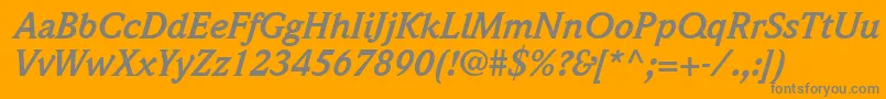 Подробнее о шрифте QuintessenceSsiBoldItalic Шрифт QuintessenceSsiBoldItalic – серые шрифты на оранжевом фоне
