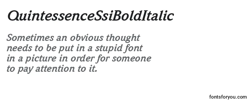 QuintessenceSsiBoldItalic Font