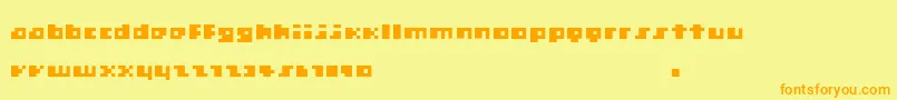 Engelberg Font – Orange Fonts on Yellow Background