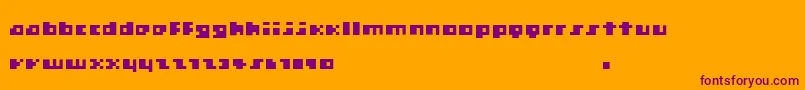 Engelberg Font – Purple Fonts on Orange Background