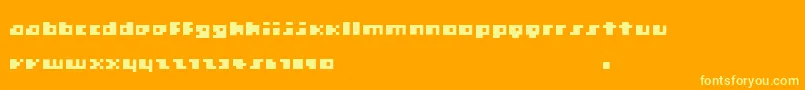 Engelberg Font – Yellow Fonts on Orange Background