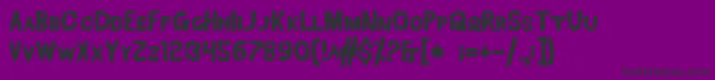 DeadFontWalking-Schriftart – Schwarze Schriften auf violettem Hintergrund