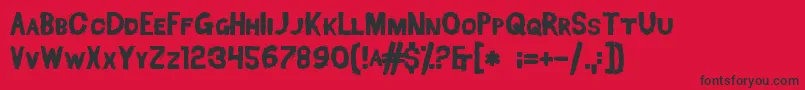 DeadFontWalking Font – Black Fonts on Red Background