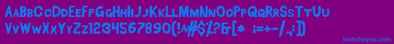 DeadFontWalking Font – Blue Fonts on Purple Background