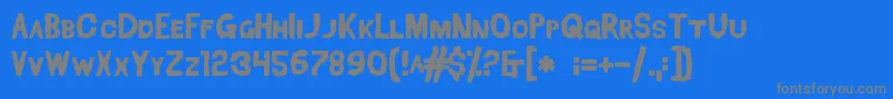 DeadFontWalking-Schriftart – Graue Schriften auf blauem Hintergrund