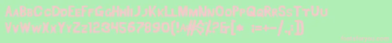 DeadFontWalking Font – Pink Fonts on Green Background