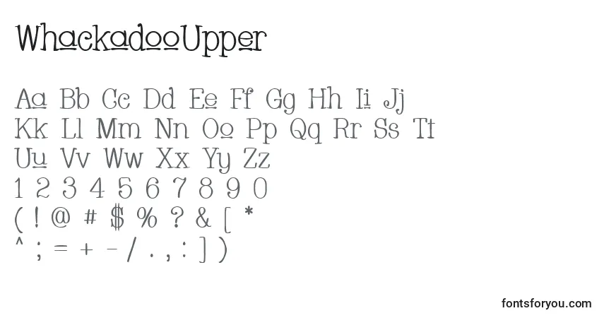 Шрифт WhackadooUpper – алфавит, цифры, специальные символы