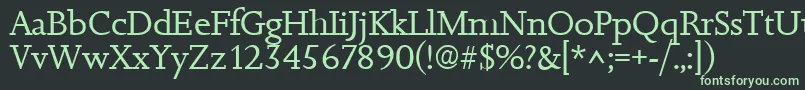 Czcionka JessicaRegular – zielone czcionki na czarnym tle