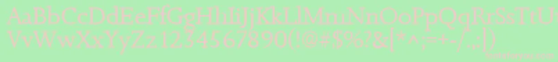 JessicaRegular Font – Pink Fonts on Green Background