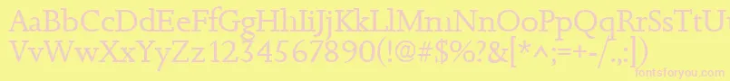 JessicaRegular Font – Pink Fonts on Yellow Background