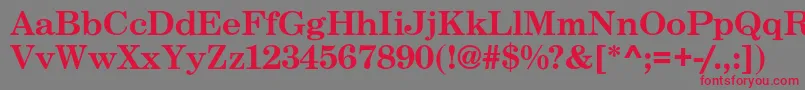 BackroadBold Font – Red Fonts on Gray Background