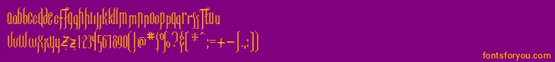 LuxembourgRegular Font – Orange Fonts on Purple Background