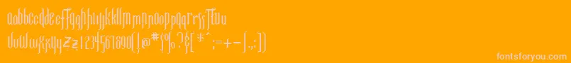 LuxembourgRegular Font – Pink Fonts on Orange Background