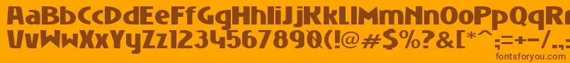 Niobbl Font – Brown Fonts on Orange Background