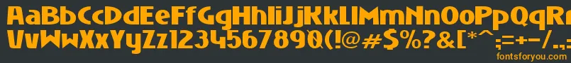 Niobbl Font – Orange Fonts on Black Background