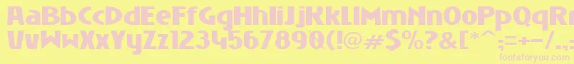 Niobbl Font – Pink Fonts on Yellow Background