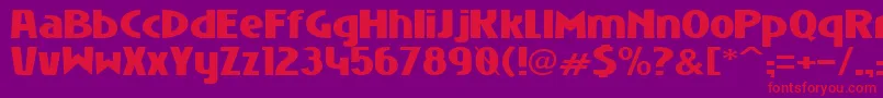 Niobbl Font – Red Fonts on Purple Background