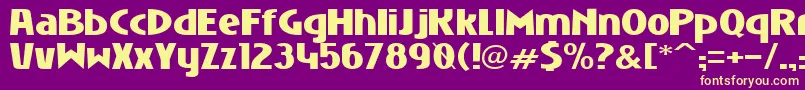 Niobbl Font – Yellow Fonts on Purple Background