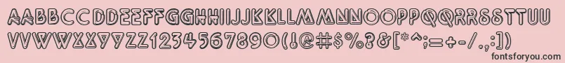 QuarkNeonRegular Font – Black Fonts on Pink Background