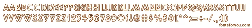Шрифт QuarkNeonRegular – коричневые шрифты на белом фоне
