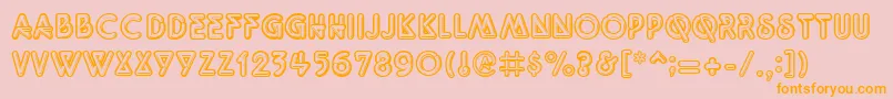 QuarkNeonRegular Font – Orange Fonts on Pink Background