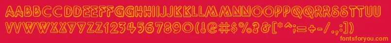 QuarkNeonRegular Font – Orange Fonts on Red Background