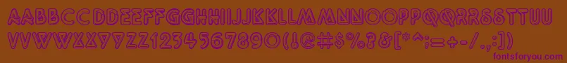 QuarkNeonRegular Font – Purple Fonts on Brown Background