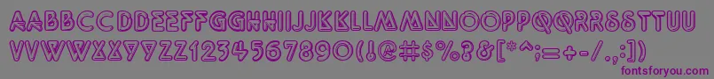 Шрифт QuarkNeonRegular – фиолетовые шрифты на сером фоне