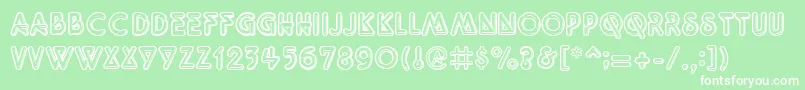 QuarkNeonRegular Font – White Fonts on Green Background