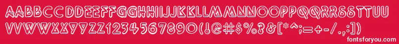 QuarkNeonRegular Font – White Fonts on Red Background